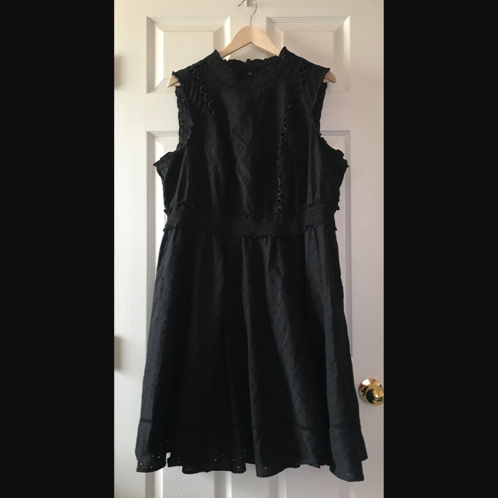 Torrid Black Eyelet Skater Dress size 3